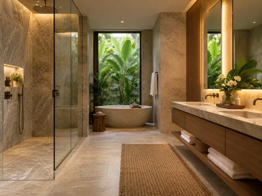 Ilustrasi renovasi kamar mandi bergaya modern
