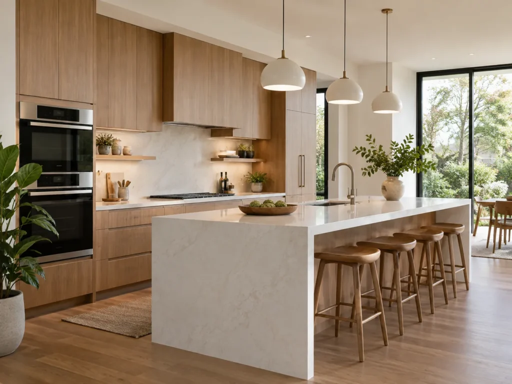 Ilustrasi dapur dan kitchen set modern